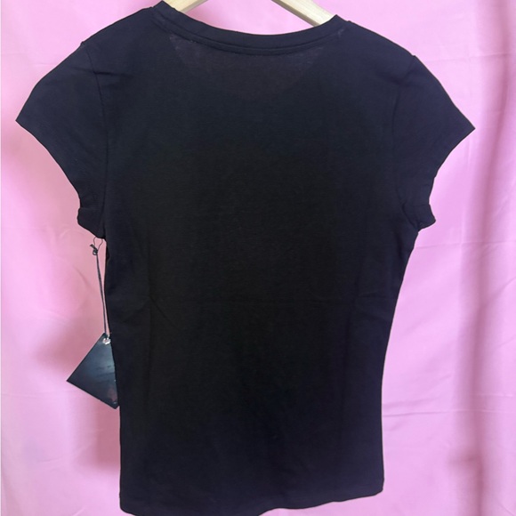 Baby Phat Black Tee with Silver Cat Design, Size Medium - Picture 5 of 5